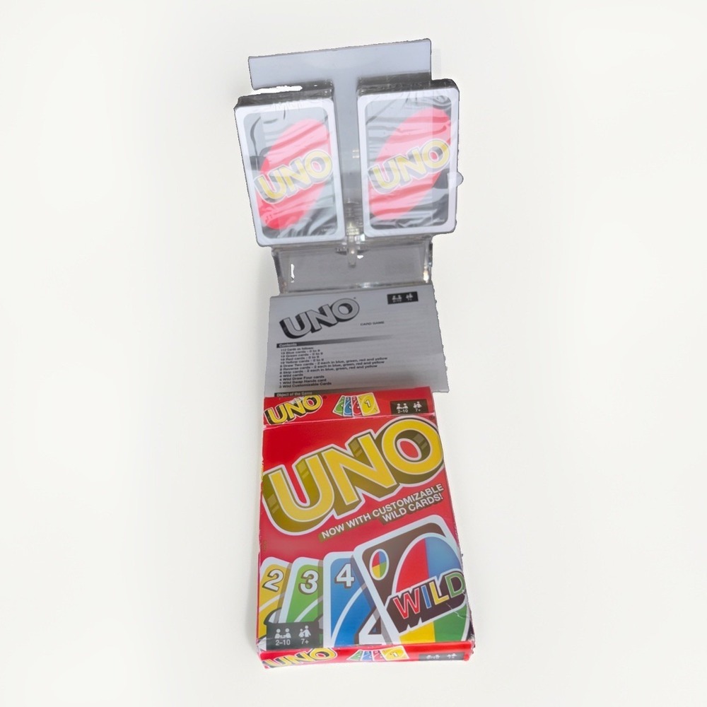 Mattel Uno Card Game Kids Adults OS Multicolor Excellent Customizable Wild Cards - Picture 3 of 4